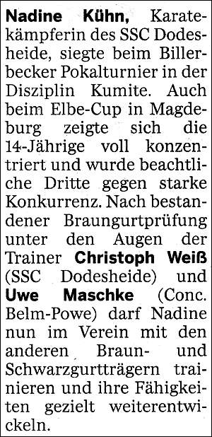 NOZ - Neue Osnabrücker Zeitung vom 8. Juni 2006